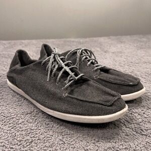 Olukai Manoa Hulu Shoes Mens 11.5 Grey Wool Blend Sneakers Mocs Loafers Comfort